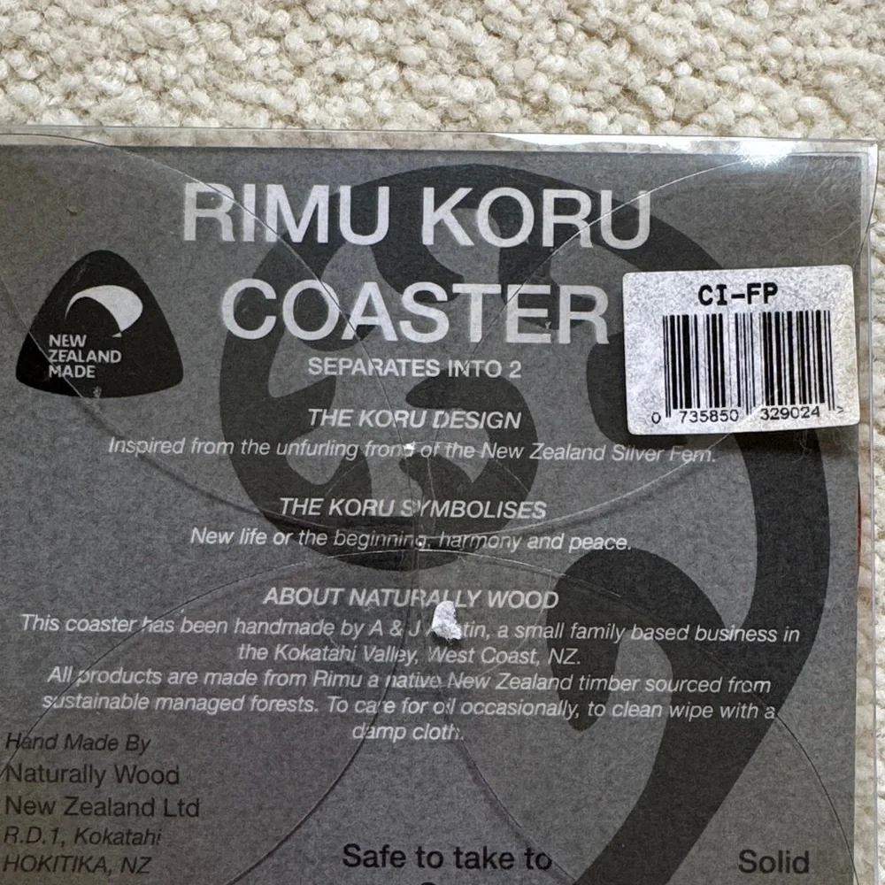 Rimu Koru Wooden Coaster